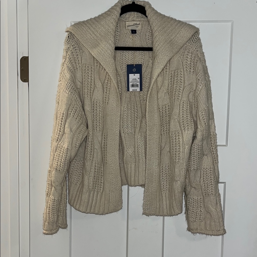 Cozy Beige Cable Knit Sweater